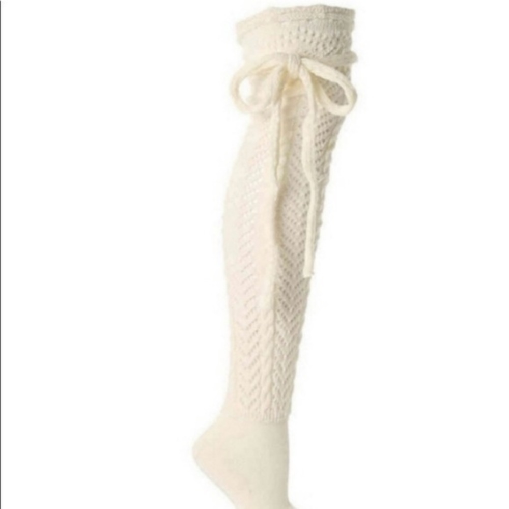 MeMoi over the knee tie up sexy trendy socks NWT